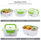 Electric Lunch Box for Car,Home,Office-Portable Food Warmer Heater Lunch Box with Stainless Steel Container US Plug