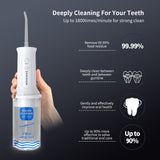 Water Flosser with 230ml Tank 5 Cleaning Modes IPX-7 Waterproof Cordless Rechargeable Oral Irrigator Electric Teeth Cleaner