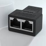 5PCS 1 To 2 Way LAN Ethernet Network Cable Splitter Adapter RJ45 Female Splitter Socket Connector Adapter For Laptop