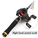 1.65m Casting Rod and Baitcasting Reel set Fishing rod with reel Portable Travel lure Rod 10-30g Lure Weight Trout Boat Rod