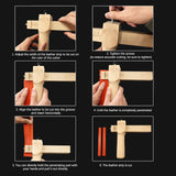 Adjustable Leather Straps Cutter Leather Belt Cutting Tool Wooden Leather Strips Cutter DIT Hand Leathercraft Tools