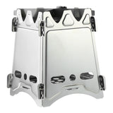 Camping Wood Stove Portable Folding Lightweight Titanium Wood Burning Backpacking Stove for Outdoor Survival Cooking Picnic
