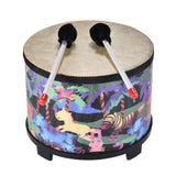 10 Inch Wooden Floor Drum Wood Drum Percussion Musical Instrument with 2 Mallets for Kids Children Gift