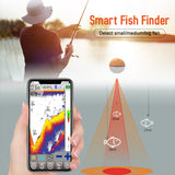 Lake Sea Fishing Smart Portable Wireless BT Smart Fish Finder Portable Sonar Fishfinder for Outdoor Kayak Boat Fishing Tools