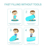 Foldable Inflatable Sofa Inflatable Loungers Couch Sleeping Bed For Outdoor Travel Camping Hiking Swimming Pool Beach Parties