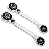 8 IN 1 CR-steel rotated 360 degree Ratchet Wrench socket spanner Hand Tool Screw Drill Drive square head 6-14MM,8-19MM Universal