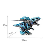 Electric Dinosaur Toy Simulation Tyrannosaurus Rex Model Building Blocks Assembling DIY 3D Dino Jigsaw Puzzle Toy Kids Xmas Gift