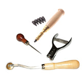 4 Basic Pattern Making Supplies, Pattern Notcher, Automatic Hole Punch ,Tracing Wheel/ Overstitch Wheel , Awl