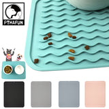 Square Pet Mat For Pet Food Pad Dog Cat Feeding Mat Simple Solid Color Pet Placemat  Pet Bowl Pad Silicone non-slip Placemat