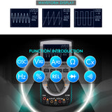 ET826 2-in-1 Intelligent Digital Oscilloscope Multimeter 4000-Count DC/AC Current Voltage Resistance Frequency Diode Tester