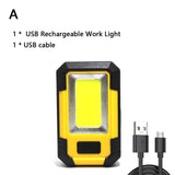 30W Portable LED Work Light USB Rechargeable Work Light 3 Modes Car Repair Flashlight with Magnetic Base Handheld Work Light