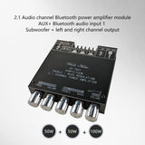 Bluetooth Amplifier Board HiFi Stereo 2.1 TPA3116D2 50WX2+100W 12V-24V Audio Power Amplifier Module