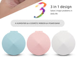 Mini Make Up Mirror WIth Light Sprayer Skin Moisturizing Spray LED Face Cosmetic Mirror Nano Mist Pocket Humidifier Girls Mirror