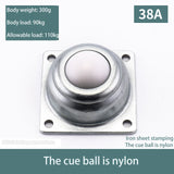 4Pcs Metal Steel Swivel Ball Caster Wheel Universal Eye Round Wheel for Machinery Trolleys Furniture Hardware By HXS