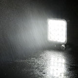 Aeobey 12pcs/Lot Waterproof 16LED 48w Led Work Light Bar Square Spotlight Offroad Truck LED 4X4 4WD SUV ATV Car Light 12v 24v