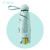 Light Sun Umbrella Female Anti-UV Sunshade Umbrella Pocket Sunscreen Umbrella Portable Mini 18cm Umbrella Paraguas Modis Adults