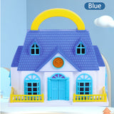 Connection Folding Dollhouse Villa Plastic DIY Dollhouses Play House Furniture Assembled Doll House Toys for Girls kids Gifts