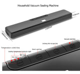 Best Vacuum Food Sealer 34cm 220V/110V Automatic Commercial Household Food Vacuum Sealer Packaging Machine Include 10Pcs Bags