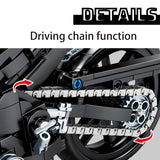 862pcs City Off-road Motorbike Model Building Blocks High-tech Racing Car Motorcycle Educational Gifts Toys For Children