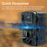 16MP 1080P Photo Video Taking Camera Outdoor Huntings Animal Observation House Monitoring Camera IP54 Waterproof 12 Languages