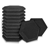 12 Pcs Acoustic Foam Board,Hexagonal Studio Slope Heel Board, Sound Insulation,for Sound Insulation &amp;Acoustic Treatment
