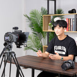 TC3 Teleprompter for Tablet Smartphone DSLR Camera Portable Teleprompter with Remote Control Lens Adapter Rings