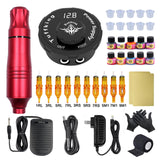 Complete Tattoo Machine Set Tattoo Rotary Machine Pen Style Set Permanent Makeup Machine With Cartridge Needles Tattoo Body Art