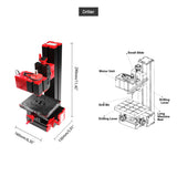 Mini Lathe DIY 6 in 1 Multi-functional Motorized Transformer Jigsaw Grinder Driller Plastic Metal Lathe Wood Sawing Machine