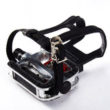 SPD Pedals for Spin Bike with Toe Cages for Shimano Clip Pedals Indoor Exercise Cycling Platform Pedals 9/16 inch