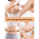 Wooden Therapy Massage Tools Scraping Stick Beech Wood Back Shoulder Neck Waist Leg Massage Tools Lymphatic Drainage Tools