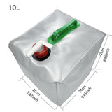 10/20L Water Bag Portable Transparent PVC Outdoor Folding Water Storage Bag Bucket For Car Wash Camping Hiking Picnic