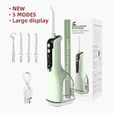 Smart Water Flosser Water Thread Oral Dental Irrigator Intelligent Display Portable 5 Modes 330ML Tank Water Jet Waterproof IPX7