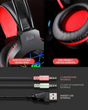 K1 Gaming Headset With Microphone 4D Surround Headset Gamer USB/3.5mm Wired Headphones For PC PS4 Xbox One Earphones