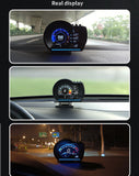 AP-6 HUD Display OBD+GPS Speedometer Smart On-board Computer With Adjustable Bracket Clear Fault Code Car Head-up Display