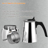 500W Electric Heater Stove Hot Cooker Plate Milk Water Coffee Eu Plug &amp; Stainless Steel Moka Latte Espresso Coffee Maker