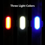 New Bicycle Light USB Charging Warning Light Bicycle Tail Light COB Highlight Red And Blue Light Night Riding Bicycle Lights