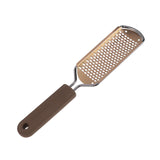 1pc Multifunctional Stainless Steel Foot Exfoliator Grinder Dead Skin Callus Remover for Man Woman (Rose Gold with Square Hole)