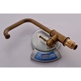 Brass Single Hole Retro Antique Brass Kitchen Sink Tap Swivel Basin Mixer Single Lever Faucet Tall Kitchen Faucet