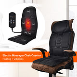 Electric Heating Vibrating Back Massager Portable Massaging Chair Cussion Seat Pad For Car Home Office Lumbar Neck Mattress