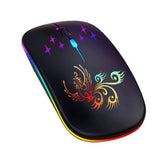 Wireless Optical Mouse 2.4G+BT3.0+BT5.2 3-mode Ergonomic Mouse Built-in 500mAh Rechargeable Battery for PC Laptop