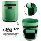 Seedling Ventilation Felt Moistureproof Double Door Potato Tomato Plant Grow Bag With Flap Container Vegetable Garden Supplies