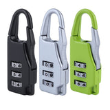 Security 3 Combination Travel zinc alloy Suitcase Luggage Bag Jewelry Boxes Tool Chests Code Lock Zipper Padlock