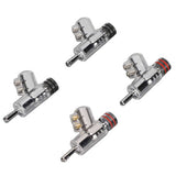 4pcs BA1403R Locking Banana Connectors Rhodium Plated Speaker Banana Plugs for Speaker Wire AV Receiver Amplifier Surround Sound