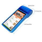 Handheld POS Receipt Printer Android 7.0 PDA Terminal 1D/2D/QR Barcode Scanner 3G WiFi BT Communication with 5 Inch Touchscreen