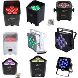 9X18W RGBWA UV Wireless DMX Uplighting Battery Operated Wifi&amp;IRC Remote Control DJ LED Par Can Wash Light Disco Wedding Uplights