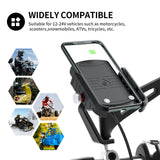 15W Motorcycle Holder Smartphone Stand Support 2 IN 1 USB Wireless QC3.0 Fast Charging Waterproof Mobile Phone Mount