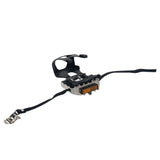 1pair Self Lock Harness Adjustable Strap Professional Non Slip Cycling Spin Bike Pedal With Toe Clip Fixed Gear Indoor Exercise