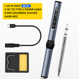 FNIRSI HS-01 Smart Electric Soldering Iron PD Adjustable Constant Temperature Fast Heat Portable Soldering Iron Station Kit 65W