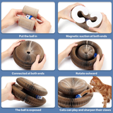 Pet Cat Toy Funny Scratching Board Round Shape Folding Corrugated Cat Litter Large Claws Itching Tool Cat  Magic Toys Supplies