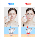 2 In 1 Silicone Facial Cleanser Pore Cleansing Vibration Cleaning Brush Warm Imported Electric Face Massager Shrinkle Pores